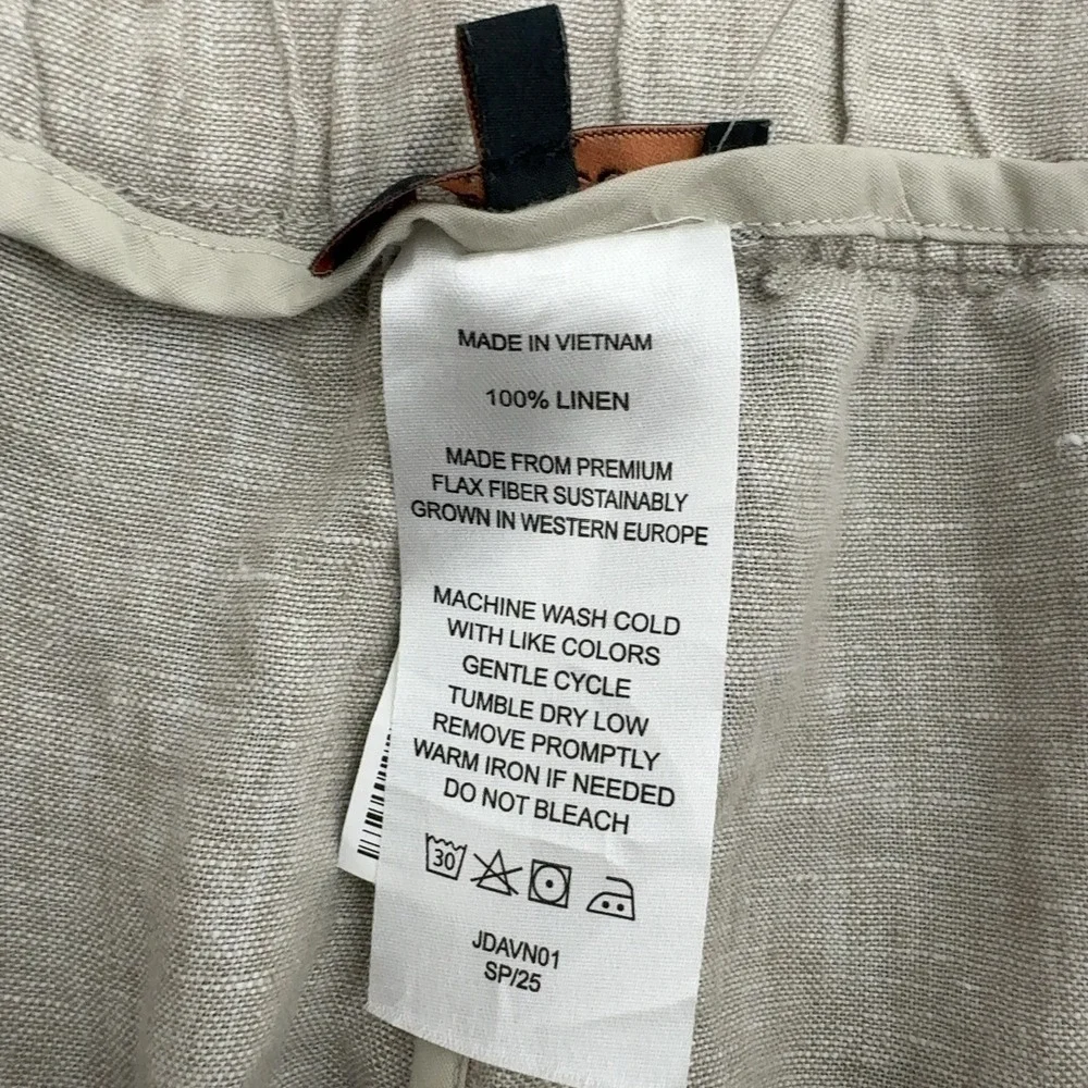 Quince Pants Women XL Tan Linen Relaxed Fit Minimalist Summer Casual